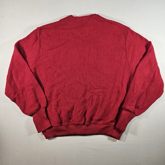 Vintage Robert Bruce Arnold Palmer Cardigan Sweater Alpaca Wool Mens XL Red 60s - Picture 2 of 5